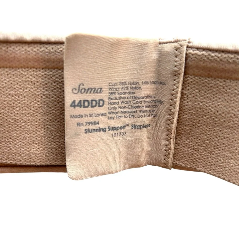 Soma 44DDD stunning support strapless bra molded cups support multi way strap - Picture 5 of 8